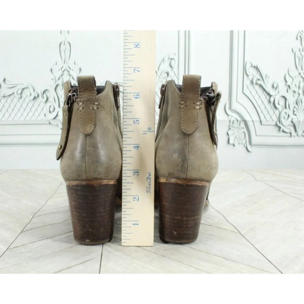 BLONDO Nivada Brown Leather Waterproof Heeled Ankle Boots Size 9 - Picture 8 of 12